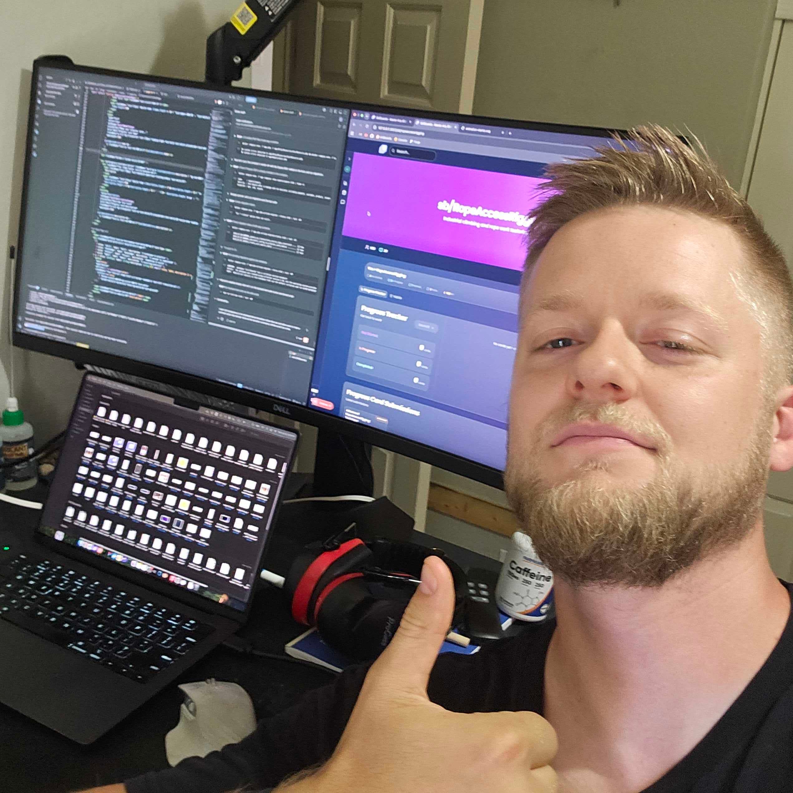 Riley, the person building Skillboards, looking forward